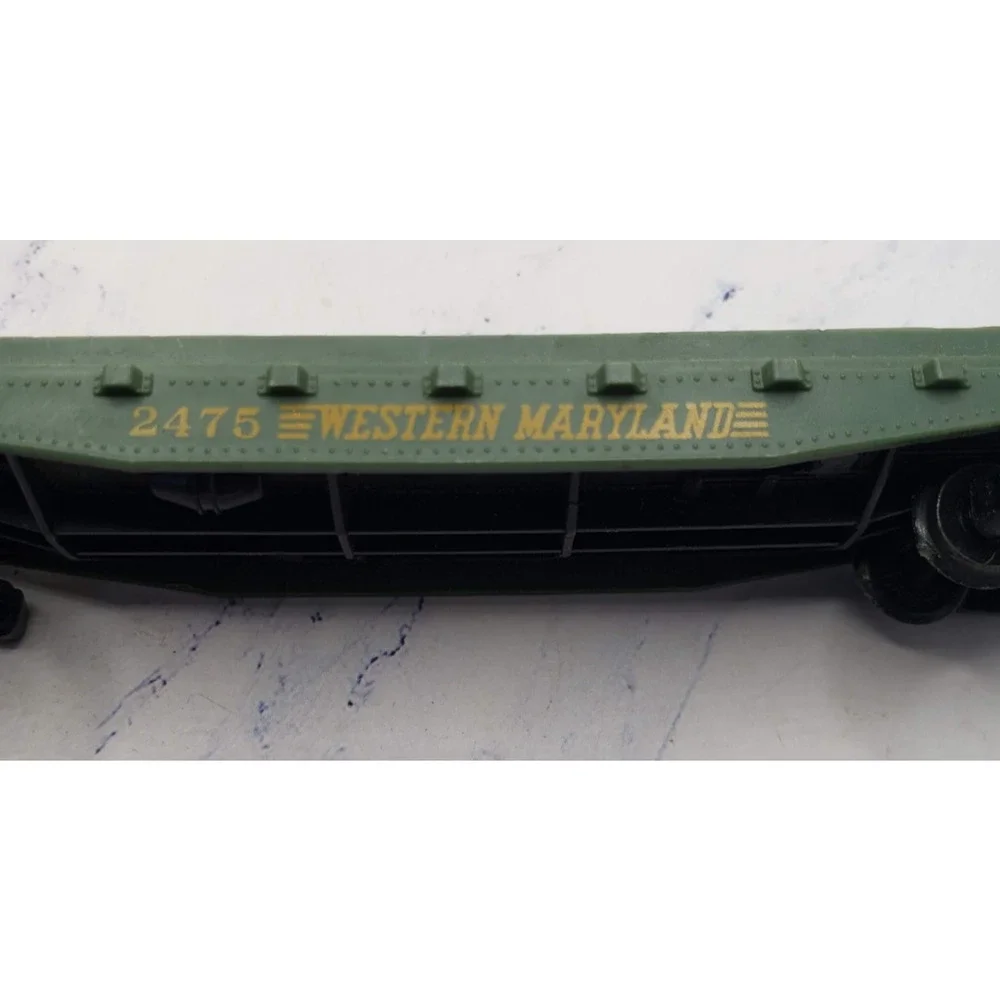 Tyco HO Scale Green Western Maryland 2475 Flat Car
